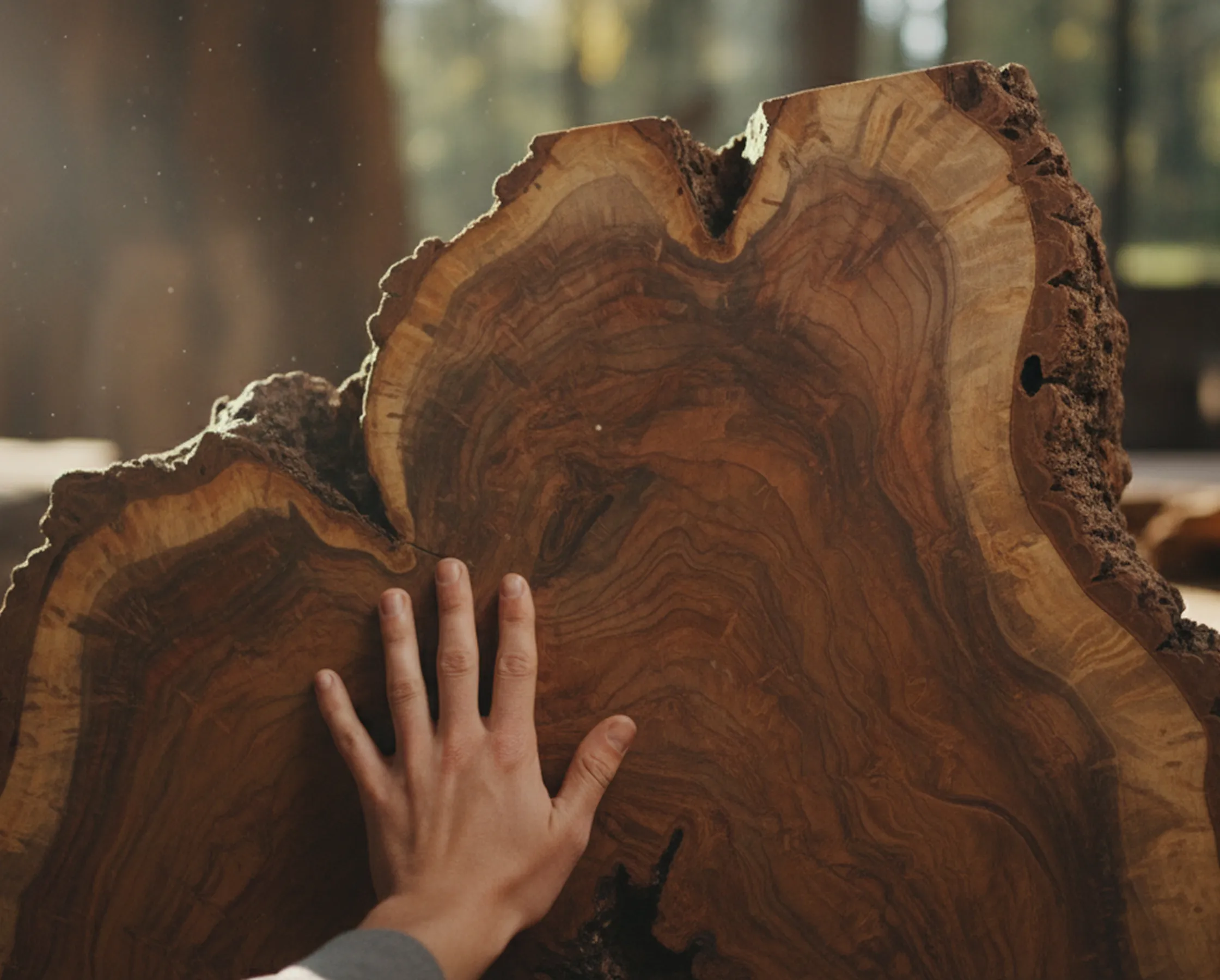天然無垢の天板。